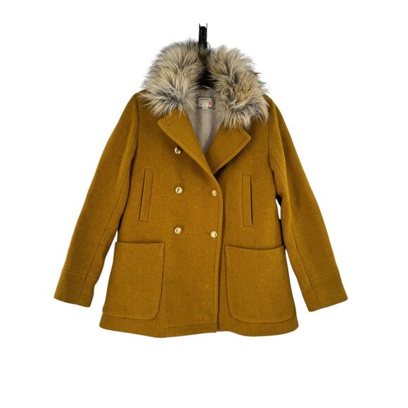 J. Crew Other - Crewcut J. Crew Girl's Peacoat Faux Fur Wool Blend Parka Jacket Size 16